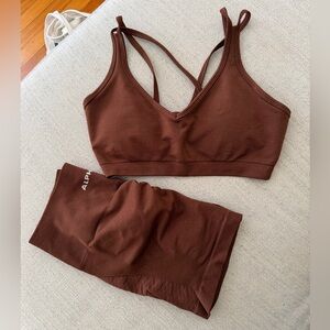 Alphalete sports bra and short set